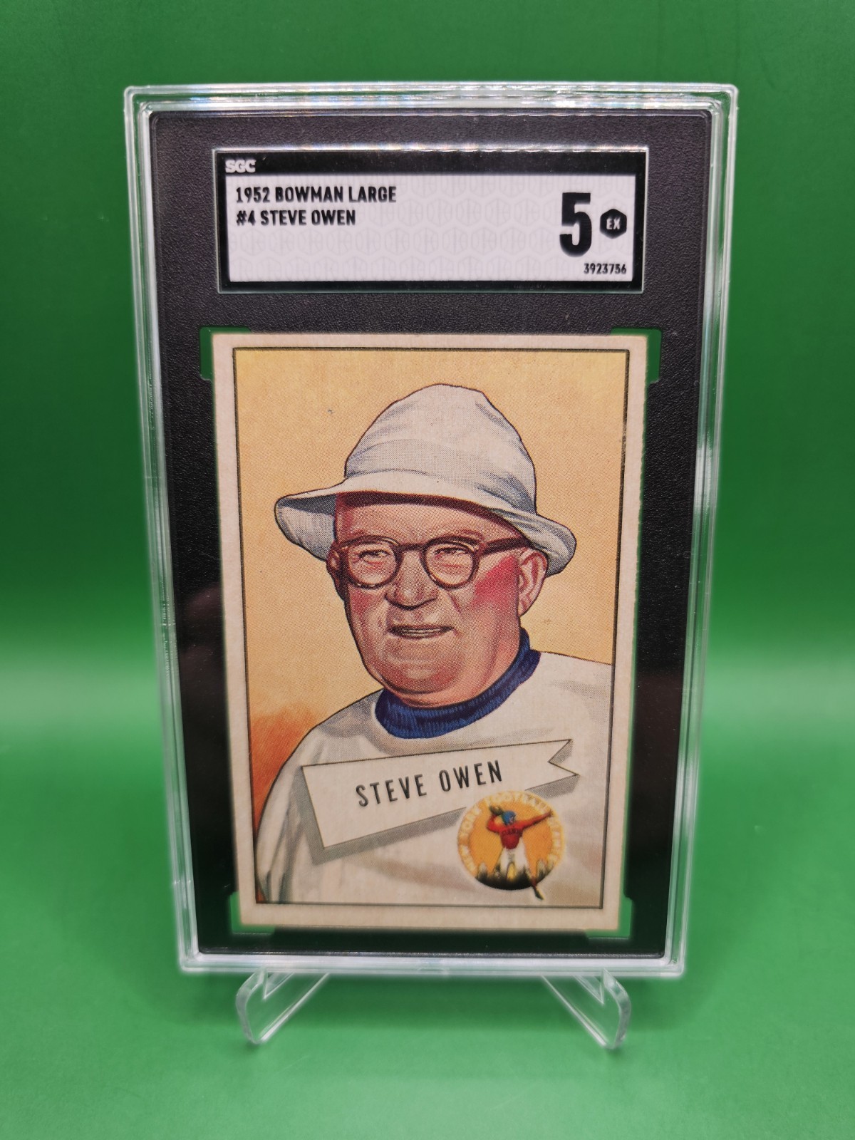 1952 Bowman Large #4 Steve Owen PSA 5 - NFL HOF COACH - RC
