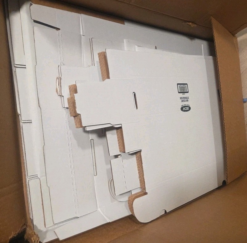 BCW White Cardboard Card House WITH 12 - 800 CT Card Boxes