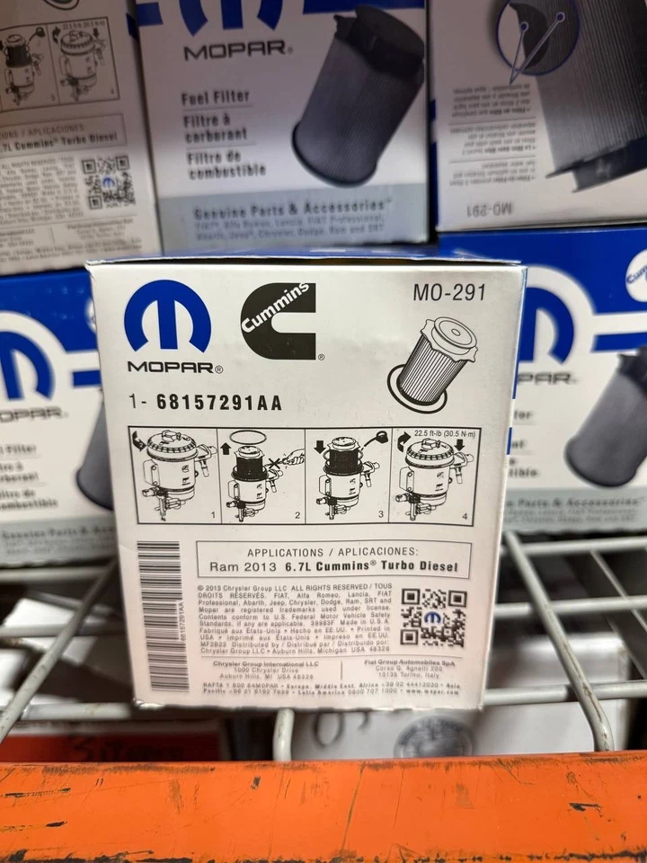 Filtro de combustível diesel Dodge Ram 1500 2500 3500 4500 5500 6.7L fabricante de equipamento original novo MOPAR - Imagem 2 de 4