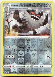 Galarian Perrserker 085/159 Crown Zenith Reverse Holo Rare
