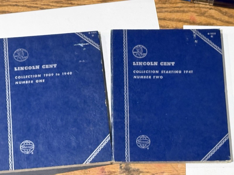 Whitman Lincoln Cent Collection 2 Folders 118 Coins 1913-S 1910-1975