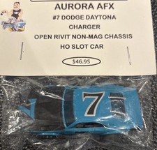 Aurora HO Slot Car AFX Dodge Charger Daytona Blue 7 Vintage