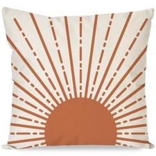 Sunshine Sun Throw Pillow Cover 18x18 Inch 18" x 18" Pack of 1 Orange