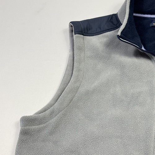 Brooks Brothers Fleece Jacket Vest Full Zip Polyester Gray Blue Men’s Medium - Picture 3 of 9