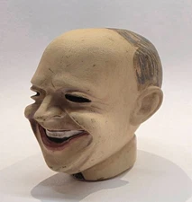 VTG ACHATIT PORTRAIT HEAD BOTTLE STOPPER / DWIGHT D EISENHOWER / GERMANY ca 1948