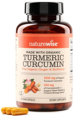 Turmeric Curcumin 2250mg 95% Curcuminoids & BioPerine Black Pepper Extract 90 Ct