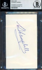 Clarence Campbell Gem Mint 10 Beckett BAS Signed 3x5 Index Card Hockey HOF Auto