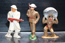 3 Vintage 1930s Barclay Lead WWI Army soldiers Condition is Very Good