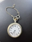 Antique 1911 Silver Hamilton Open Face Pocket Watch with 17 Jewels