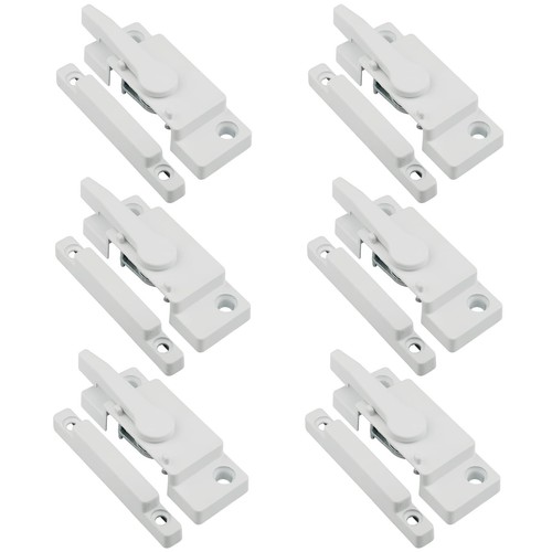 6 Pack Window Sash Locks,Window Latch Cam Action White Window Locks for Doubl...