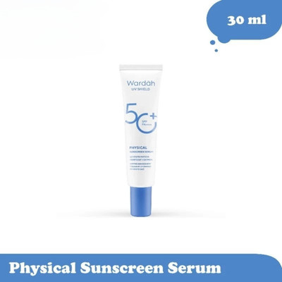 WARDAH UV Shield Physical Sunscreen Serum SPF50+ PA++++ 30ml No White Cast