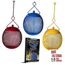 Backyard Expressions 3-Pack Metal Mesh Bird Feeders for Outdoors   2025 3 Pack