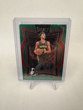 2024-25 Panini Select - Concourse Zaccharie Risacher #86 Green Stars Prizm (RC)