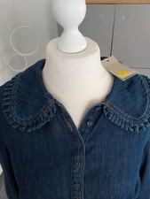 BODEN weiches Denim-Kleid mit besonderem Kragen Gr 50