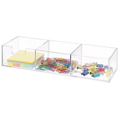 OMISTAR Clear Acrylic Sticky Note Holder 3in1 Self-Stick Pad 