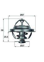 Thermostat KüHlmittel Mahle Tx 20 80D FüR Mercedes T1 W123 S123 Tn 601 S124 W460