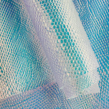 Iridescent Transparent Embossed Vinyl Holographic Blue Clear PVC Vinyl Craft F