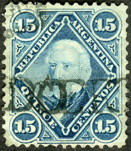 Argentina 1867 Jose de San Martin Used (SC# 19)
