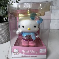 Hello Kitty Pink Boots Holiday Ornament 2008 Kurt Adler Hand Blown Glass Rare