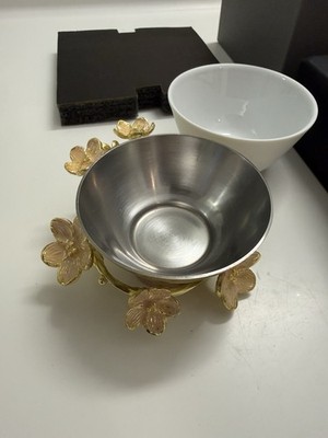Michael Aram Cherry Blossom Bowl 123140 NEW Factory Sealed Porcelain Gold