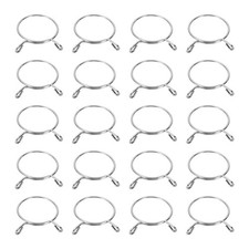 20Pcs 60mm ID 66.5mm OD Fuel Line Hose Clips Spring Clips Clamps Silver