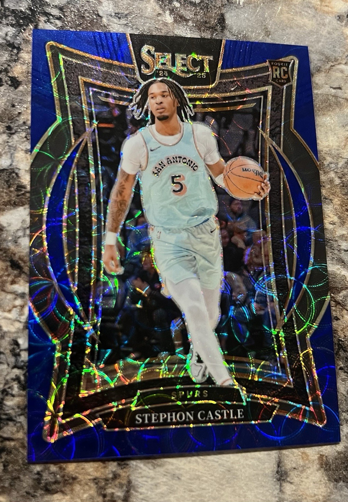 2024-25 Panini Select - Concourse Stephon Castle #72 Blue Scope Prizm /249 (RC)
