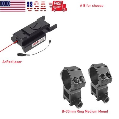 Mini Red Dot Laser Sight Scope/30mm Ring Scope Middle Profile Picatinny Mount