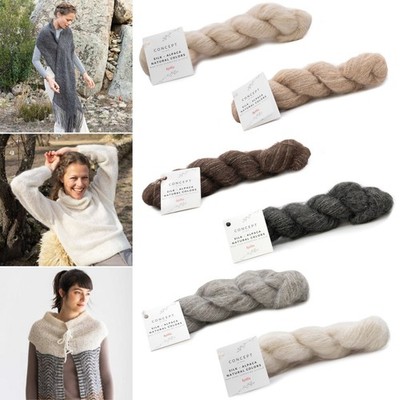 Concept by Katia SILK ALPACA NATURAL COLORS Alpaka/Seide 25g/150m Nd. 3,5-4,5