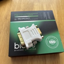 Image of DVI-I MALE DVI 24+5 PIN to VGA SVGA FEMALE 15PIN MONITOR ADAPTER CONVERTER