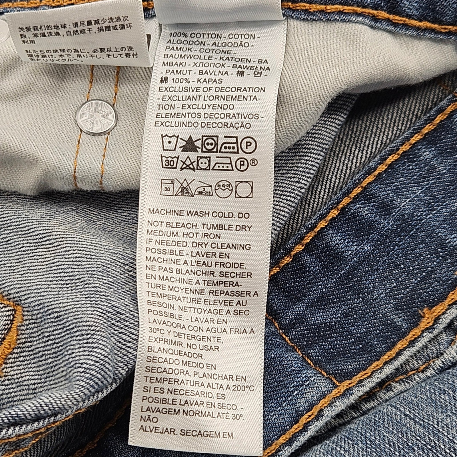 Levi Strauss 527 Mens Jeans Dark Wash Bootcut Fit W34 L32 Cowboy Western Denim thumbnail 13