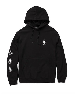 VOLCOM Iconic Stone Pullover Hooded Sweatshirt California Skater Classic M 10 Yr