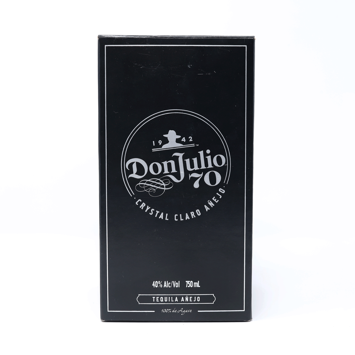 1942 Don Julio 70 Cristal Claro Añejo EMPTY Bottle and Box (Made