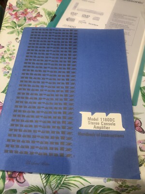 Original Bedienungsanleitung Marantz 1180DC Stereo Konsole Verstärker Handbuch