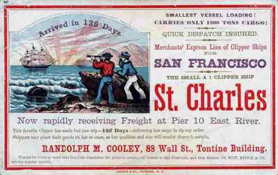 St Charles Clipper Werbung A4 Fotodruck