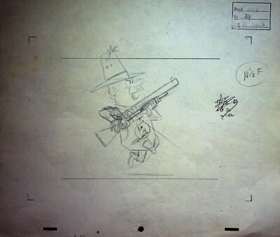 Loopy De Loop 1963  Production Habit Rabbi Hand-Drawn Pencil Layout COLUMBIA