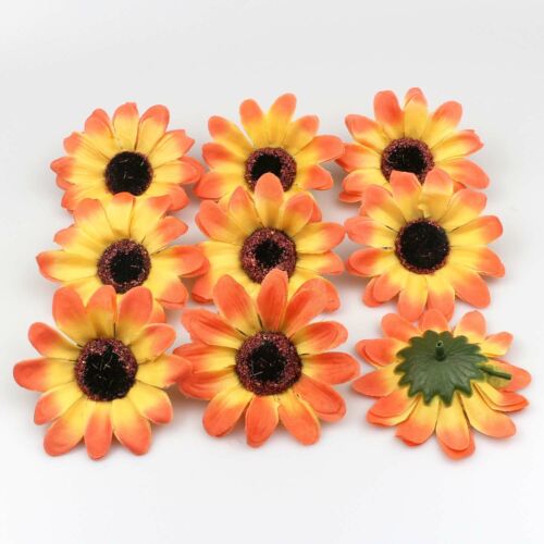 7cm Artificial Silk Sunflower Heads For DIY Wrist Flowers Hairpin Craft Making - Picture 18 of 21