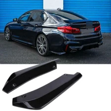 Universal Car Rear Spats Bumper Lip Splitter Diffuser Canard Spoiler Gloss Black