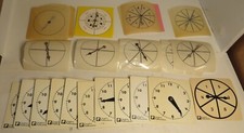Horloges vintage créatives et diverses en carton 25 qté apprentissage enfance