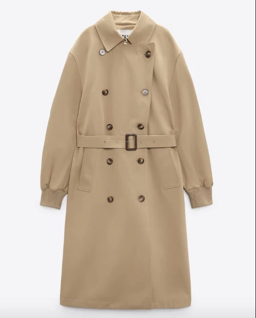 Water repellent trench coat clearance zara
