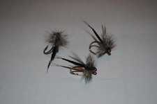 Flies Extended body Grey Mayfly - Fishing Fly Trout Bass Pan Lake River Stream