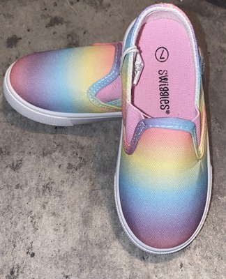 girls rainbow tennis shoes