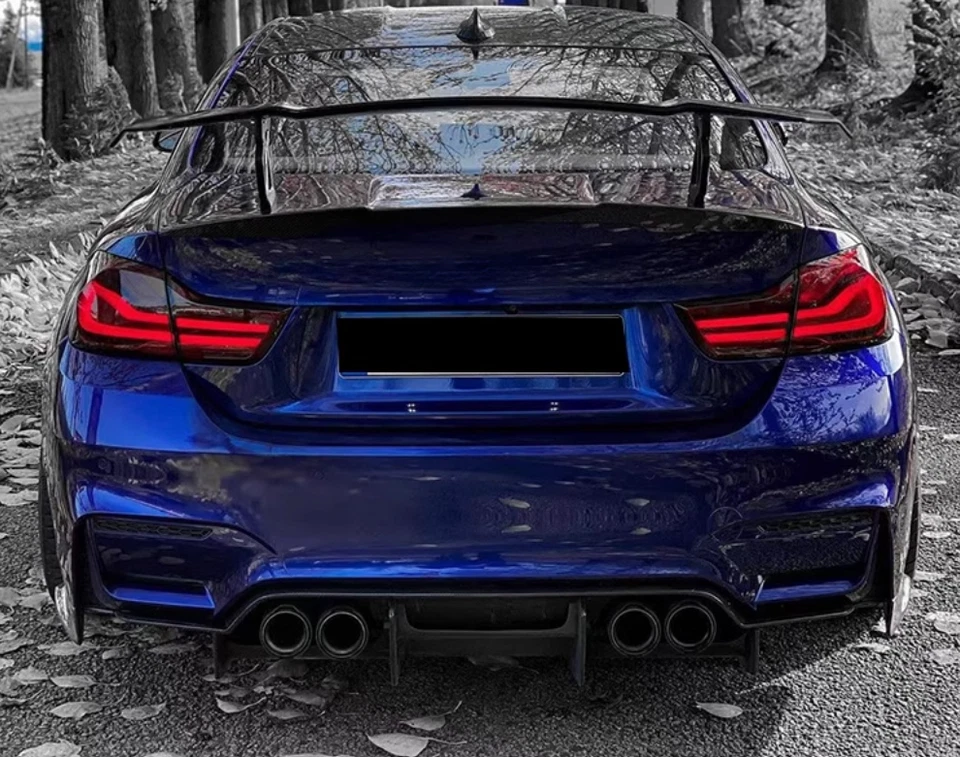 Carbon Fiber Rear Bumper 4PCS Diffuser For BMW F80 M3 F82 F83 M4 15-20 PSM style - Image 4 of 4