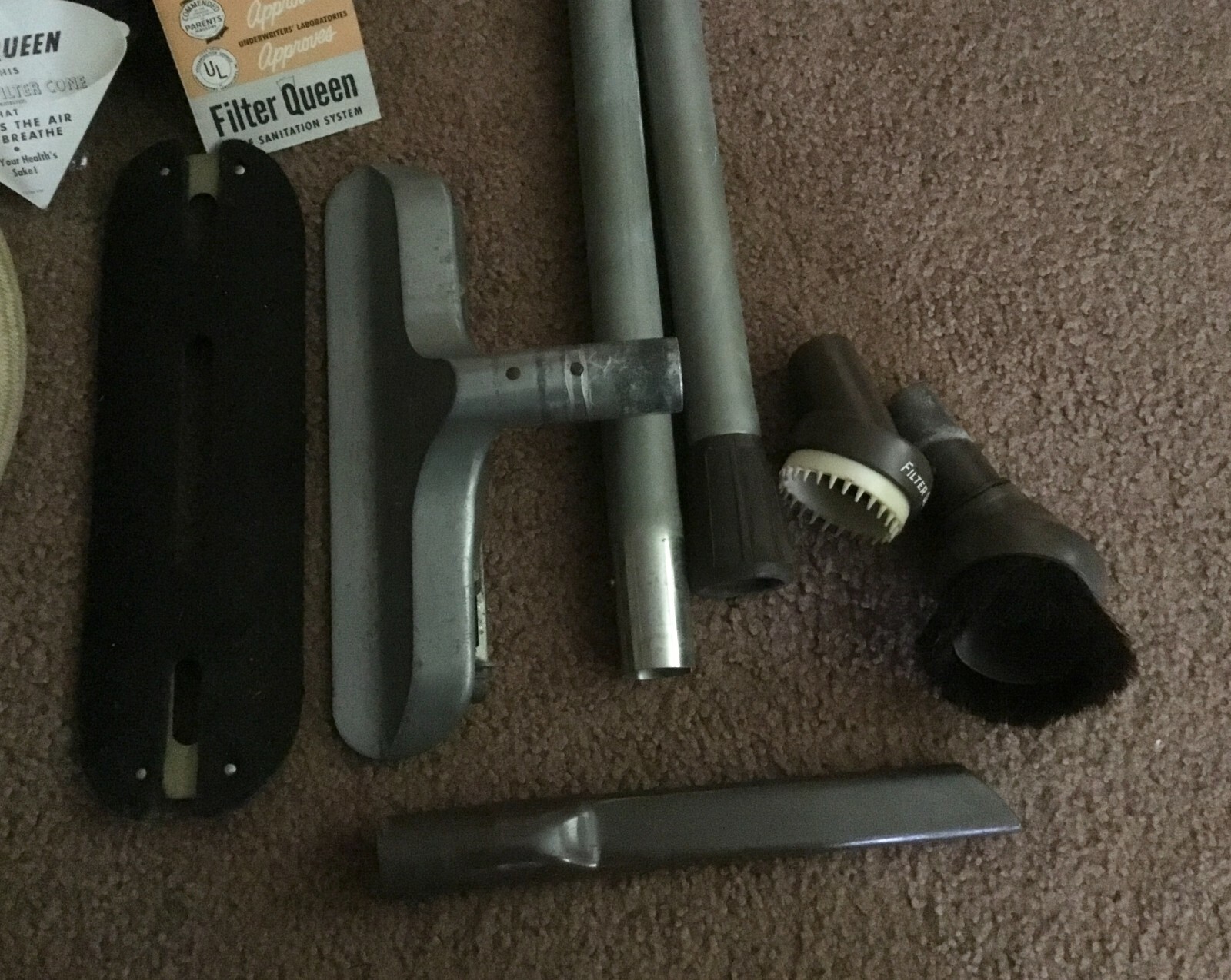 Filter Queen Canister Vacuum Vintage Model 500 w/Original Accessories