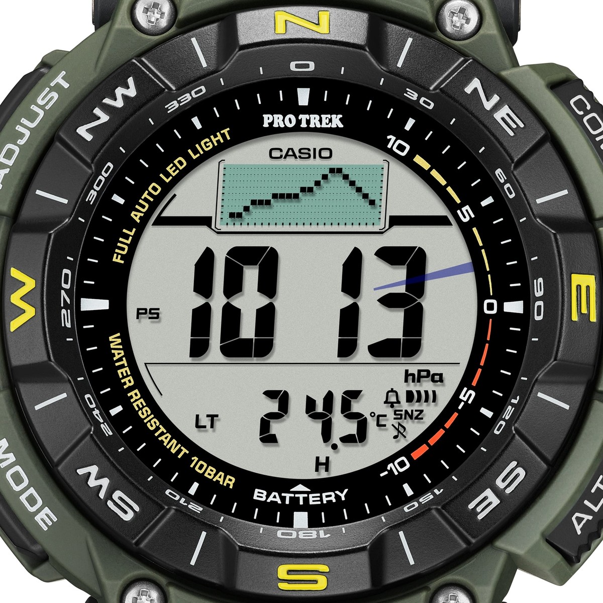 CASIO PRO TREK PRG-340-3JF Climber Line Triple Sensor Solar Watch