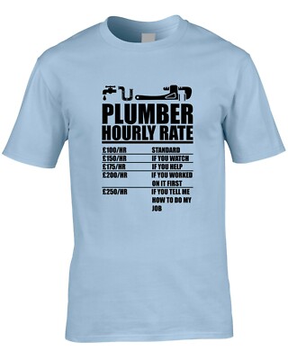 Klempner Herren T-Shirt lustig Job Beruf Geschenk Arbeit Klempner Stundensatz Witz