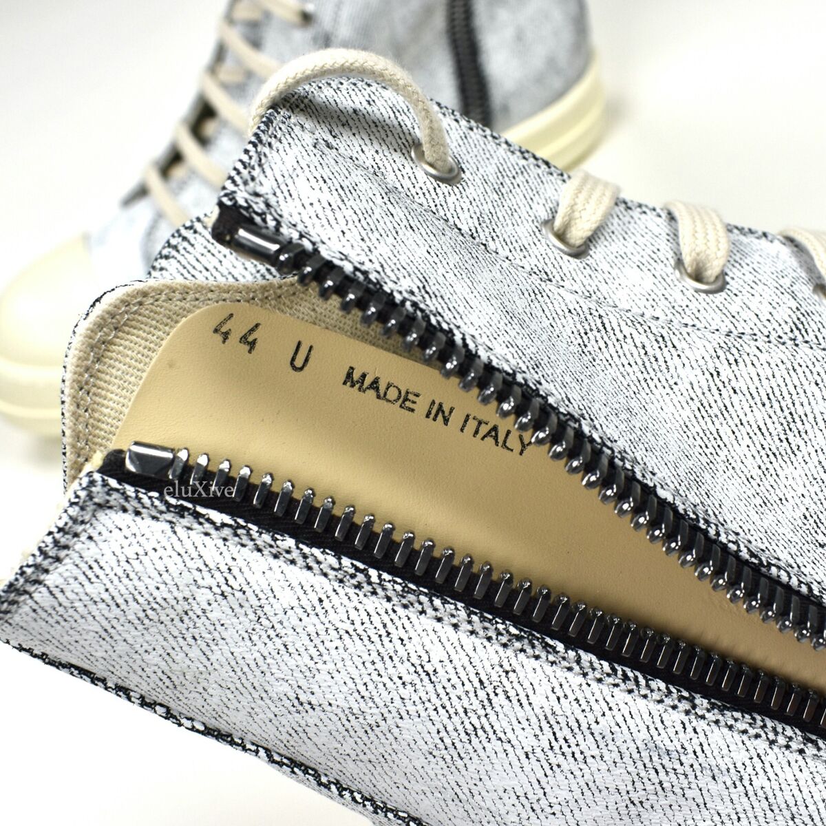 NWT $965 Rick Owens DRKSHDW Painted Denim Cargo Ramones NWT $965 Rick Owens DRKSHDW Painted Denim Cargo Ramones