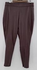 NWOT A New Day Plus Size Faux Leather Burgundy Pull On Leggings XXL Biker Rock