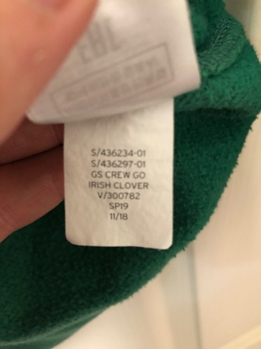 Gap Kids Green Long Sleeve Top Shirt Sweatshirt Tee XXL (14-16) Vintage-look - Picture 7 of 7