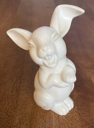 VINTAGE Rosenthal Germany White Porcelain “Laughing Rabbit” - White Gloss Finish