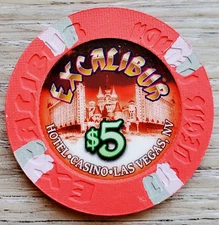 $5 Las Vegas Excalibur Casino Chip - Uncirculated